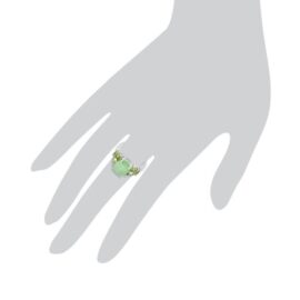 Bague Argent Massif 925 Peridot 0.73Ct Jade Vert 4.00Ct Bague Argent Massif 925 Peridot 0.73Ct Jade Vert 4.00Ct 5