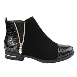 Bottines-femme-simili-Cuir-daim--zip-dor-0