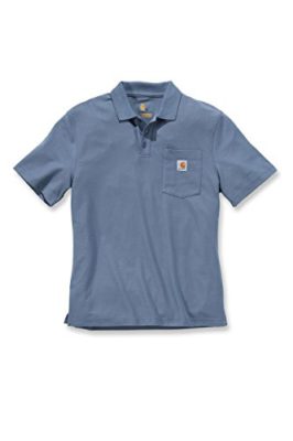 Carhartt K570 Work Pocket Short Sleeve Polo Shirt Steel Blue Carhartt K570 Work Pocket Short Sleeve Polo Shirt Steel Blue 2