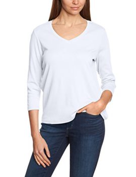 Eddie Bauer 929315 – T-shirt – uni – Col V – Manches 3/4 – Femme Eddie Bauer 929315 – T-shirt – uni – Col V – Manches 3/4 – Femme