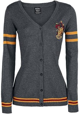 Harry Potter Gryffindor Crest Cardigan Femme gris chiné Harry Potter Gryffindor Crest Cardigan Femme gris chiné