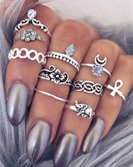 ILOVEDIY-Ensemble-10Pcs-Lot-de-Bagues-de-Phalange-Flche-Lune-Midi-avec-Perle-Fantaisie-Bijoux-Bohme-pour-Femme-et-Fille-0