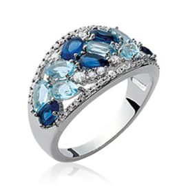 ISADY – Azur – Bague Femme – Argent 925 – Oxyde de zirconium transparent et bleu ISADY – Azur – Bague Femme – Argent 925 – Oxyde de zirconium transparent et bleu