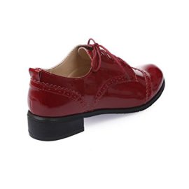 La Modeuse – Derbies vernis à bout rond avec surpiqûre bordeaux La Modeuse – Derbies vernis à bout rond avec surpiqûre bordeaux 4