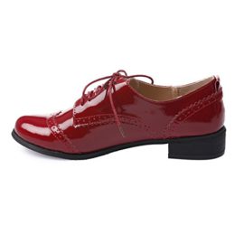 La Modeuse – Derbies vernis à bout rond avec surpiqûre bordeaux La Modeuse – Derbies vernis à bout rond avec surpiqûre bordeaux 5