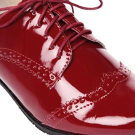 La Modeuse – Derbies vernis à bout rond avec surpiqûre bordeaux La Modeuse – Derbies vernis à bout rond avec surpiqûre bordeaux 6