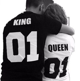 Qissy-Amants-chemise-King-Queen-T-shirt-Lettre-Imprimer-couple-de-chemise-manches-courtes-T-shirt-Col-Rond-Manches-Courtes-En-Vrac-Blouse-Casual-Tee-Shirt-Tops-0-2