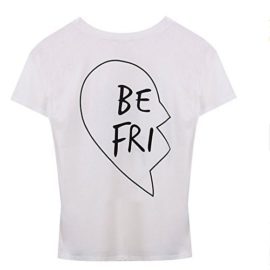 Qissy® Best Friends T-Shirt Blouse Casual Top à Manches Courtes pour Femme Fille T-Shirt Motif Imprime Fleuri Manches Courtes Vogue en Ete Qissy® Best Friends T-Shirt Blouse Casual Top à Manches Courtes pour Femme Fille T-Shirt Motif Imprime Fleuri Manches Courtes Vogue en Ete