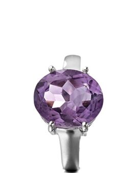 Silvancé – Bague femme – plaqués rhodium en argent sterling 925/1000 – pierres précieuses: Amethyst env. 4.04ct. – R726A Silvancé – Bague femme – plaqués rhodium en argent sterling 925/1000 – pierres précieuses: Amethyst env. 4.04ct. – R726A 4