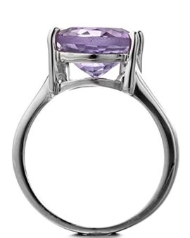 Silvancé – Bague femme – plaqués rhodium en argent sterling 925/1000 – pierres précieuses: Amethyst env. 4.04ct. – R726A Silvancé – Bague femme – plaqués rhodium en argent sterling 925/1000 – pierres précieuses: Amethyst env. 4.04ct. – R726A 5