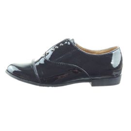 Sopily-Chaussure-Mode-Richelieu-Cheville-femmes-verni-Talon-bloc-2-CM-Noir-0-1