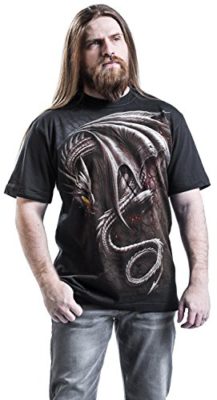 Spiral-T-shirt-pour-homme-Motif-obsidienne-Noir-0-1