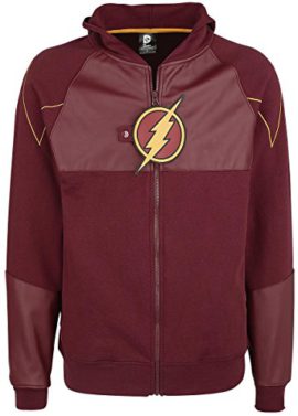 The-Flash-Cosplay-Character-Hoodie-Sweat--capuche-zipp-rouge-fonc-0