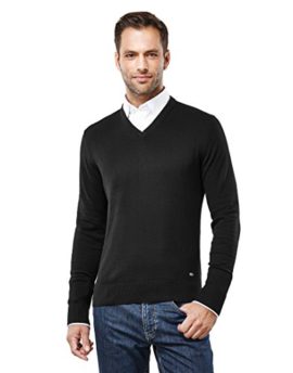 VB-Homme-pull-over-classique-encolure-en-V-coupe-troite-0