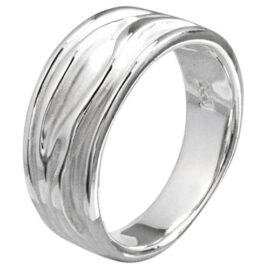 Vinani Bague – Arbre Rainure – sable lustré – Argent 925 – RER Vinani Bague – Arbre Rainure – sable lustré – Argent 925 – RER