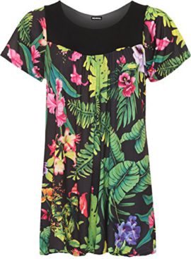 WearAll – Femmes Grand Taille Floral Fleur Imprimer Scoop cou à manches courtes Haut Tunique – Hauts – Femmes – Tailles 40-54 WearAll – Femmes Grand Taille Floral Fleur Imprimer Scoop cou à manches courtes Haut Tunique – Hauts – Femmes – Tailles 40-54