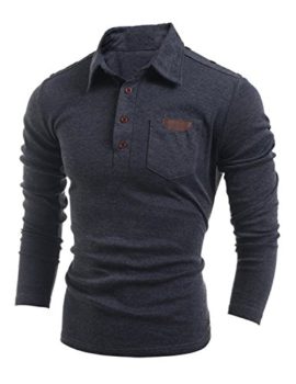 YCHENG-T-Shirt--Manches-Longues-Homme-Poloshirts-Polo-0