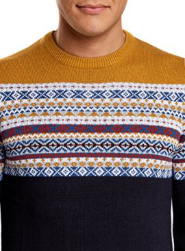 oodji Ultra Homme Pull Long à Motif Jaquard Contrasté oodji Ultra Homme Pull Long à Motif Jaquard Contrasté 4