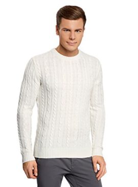 oodji Ultra Homme Pull Torsadé Col Ras du Cou oodji Ultra Homme Pull Torsadé Col Ras du Cou