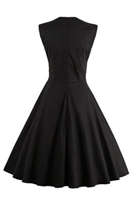 Babyonlinedress-Robe-de-SoireBal-Courte-Rtro-Vintage-Impression-anne-1950-Style-Audrey-Hepburn-Rockabilly-Swing-sans-manche-avec-Boutons-Grande-Taille-0-0