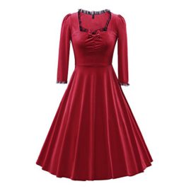 LUOUSE-Femmes-Manches-34-robe-de-velours-fte-robe-de-cocktail-vintage-femmes-Robe-robe-de-soire-0