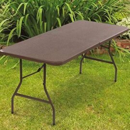 ProBache-Table-pliante-dappoint-effet-rsine-tresse-marron-180-cm-pour-camping-ou-rception-0-1