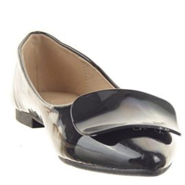 Sopily-Chaussure-Mode-Ballerine-Cheville-femmes-Brillant-verni-Talon-bloc-1-CM-Noir-0-2