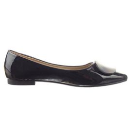 Sopily-Chaussure-Mode-Ballerine-Cheville-femmes-Brillant-verni-Talon-bloc-1-CM-Noir-0-3