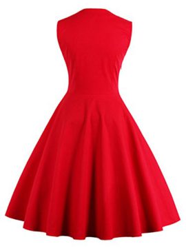 VKStarFemmes-des-Annes-50-Elgantes-Robe-avec-Boutons-Vintage-Rockabilly-Swing-Robe-de-Cocktail-0-0