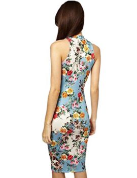 Yidarton-Robe-Moulante-Crayon-Mi-longue-Sans-Manche-Imprime-Floral-lasticit-Vintage-Pour-Soire-Cocktail-0-0