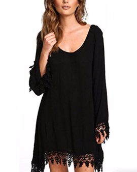 ZANZEA-Sexy-Femme-Robe-Elgante-Courte-en-Mousseline–manches-longues-Lche-Tunique-Robe-de-Cocktail-Soire-0