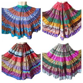 1-7-Yard-Tribal-Gypsy-Maxi-Jupe-Tiered-Jupes-de-danse-du-ventre-Mlange-de-soie-Banjara-Fits-S-M-L-XL-ONE-SIZE-34-46-0-2