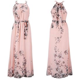 Aitos Femme Robe Longue Ete Imprimé Bohême Plage de Vacances Mousseline De Soie Beach Dress Floral Robe Elegant Sans Manche Cocktail Party Aitos Femme Robe Longue Ete Imprimé Bohême Plage de Vacances Mousseline De Soie Beach Dress Floral Robe Elegant Sans Manche Cocktail Party 3