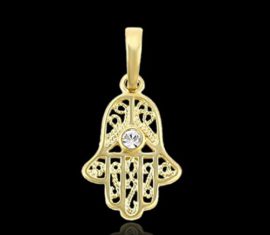 Cadeau-Fte-des-Mres-LORELYS-Cadeau-Main-De-Fatma-Femmes-Enfant-Collier-Pendentif-Plaqu-Or-Jaune-Orne-Dun-Zircon-Protection-Bonheur-Chane-Offerte-0-1