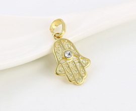 Cadeau-Fte-des-Mres-LORELYS-Cadeau-Main-De-Fatma-Femmes-Enfant-Collier-Pendentif-Plaqu-Or-Jaune-Orne-Dun-Zircon-Protection-Bonheur-Chane-Offerte-0-2