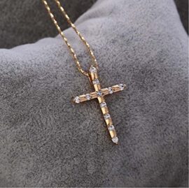 Cadeau Fête des Mères LORELYS- Cadeau d’amour Croix Religieuse Porte Bonheur- Magnifique Collier Pendentif Croix Incrusté De Zircons Plaqué Or , Chaine Offerte Cadeau Fête des Mères LORELYS- Cadeau d’amour Croix Religieuse Porte Bonheur- Magnifique Collier Pendentif Croix Incrusté De Zircons Plaqué Or , Chaine Offerte 3