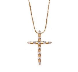 Cadeau Fête des Mères LORELYS- Cadeau d’amour Croix Religieuse Porte Bonheur- Magnifique Collier Pendentif Croix Incrusté De Zircons Plaqué Or , Chaine Offerte Cadeau Fête des Mères LORELYS- Cadeau d’amour Croix Religieuse Porte Bonheur- Magnifique Collier Pendentif Croix Incrusté De Zircons Plaqué Or , Chaine Offerte 2