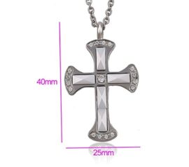 Cadeau Fête des Mères LORELYS Cadeau d’amour Homme Femme Collier Pendentif Croix Religieuse – Lumière et Protection – Acier inoxydable et Céramique Noir Incrusté De Zircons – Chaîne Offerte Cadeau Fête des Mères LORELYS Cadeau d’amour Homme Femme Collier Pendentif Croix Religieuse – Lumière et Protection – Acier inoxydable et Céramique Noir Incrusté De Zircons – Chaîne Offerte 5