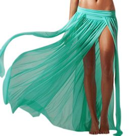 Chouette Femme Jupe de Fourche Maxi Longue en Maiile Voile de Plage Skirt Mince Extensible Chouette Femme Jupe de Fourche Maxi Longue en Maiile Voile de Plage Skirt Mince Extensible 3