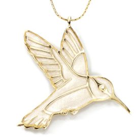 Collier-Colibri-dOr-Pendentif-oiseau-de-designer-fait-main-Bijoux-vintage-Cadeau-original-0