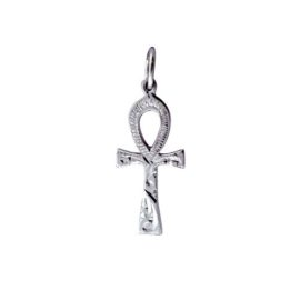 Croix légère 18x10mm en argent fin 925/1000 Ankh gravée à la main Croix légère 18x10mm en argent fin 925/1000 Ankh gravée à la main