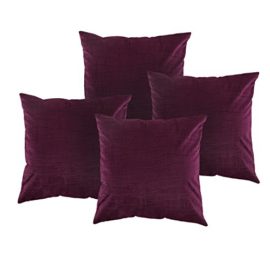 Deconovo-Housse-de-Coussin-en-Velours-Super-Doux-avec-Fermeture-Elair-pour-Maison-Canap-45×45-cm-4Pcs-0