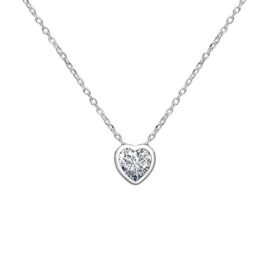 EVER-FAITH-Lunaire-Collier-Argent-925-7MM-Oxyde-de-Zirconium-Serti-Clos-Solitaire-0