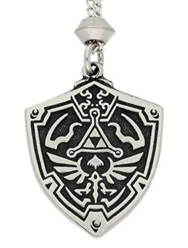 Faits--la-main-Zelda-Hylian-bouclier-en-tain-Chane-Pendentif-0