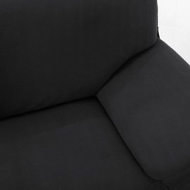 Housse de Canapé Salon Couverture Extensible Spandex Décor – Noir Housse de Canapé Salon Couverture Extensible Spandex Décor – Noir 6