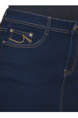 ICE (2551-1) Mini-Jupe en Jeans Extensible Bleu Indigo, taille 40 à 52. ICE (2551-1) Mini-Jupe en Jeans Extensible Bleu Indigo, taille 40 à 52. 5