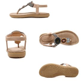 Kivors-Femme-Et-Lanire-Sandales-Plat-Sandales-de-Plage-Style-Rome-Chaussures-0-1