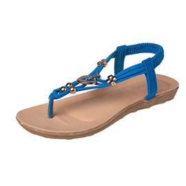 Minetom Chaussure Sandales Femme Bohême Chaussures De Plage Accessoires De Vacances Style Bohême Perle Glissement Tong Minetom Chaussure Sandales Femme Bohême Chaussures De Plage Accessoires De Vacances Style Bohême Perle Glissement Tong 4