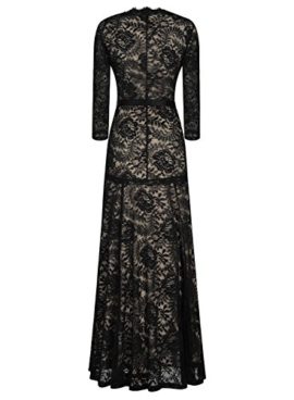 Miusol Femme Manche Longue Noir Lace Formelle Robe De Soiree Miusol Femme Manche Longue Noir Lace Formelle Robe De Soiree 3