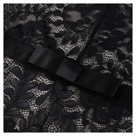 Miusol Femme Manche Longue Noir Lace Formelle Robe De Soiree Miusol Femme Manche Longue Noir Lace Formelle Robe De Soiree 5